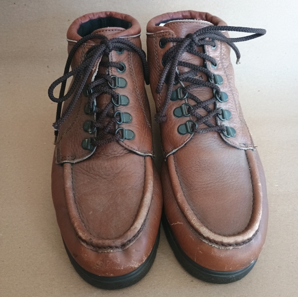 Vintage Red Wing Boots Moc Toe Chukka Ankle Casual Lined 9 D Brown Boots - Picture 2 of 11